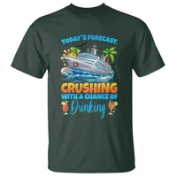 Funny Cruise Vacation Trip Drinking T Shirt Today Is Forecast Cruising With A Chance Of Drinking - Wonder Print Shop