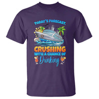 Funny Cruise Vacation Trip Drinking T Shirt Today Is Forecast Cruising With A Chance Of Drinking - Wonder Print Shop