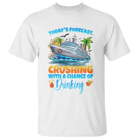 Funny Cruise Vacation Trip Drinking T Shirt Today Is Forecast Cruising With A Chance Of Drinking - Wonder Print Shop