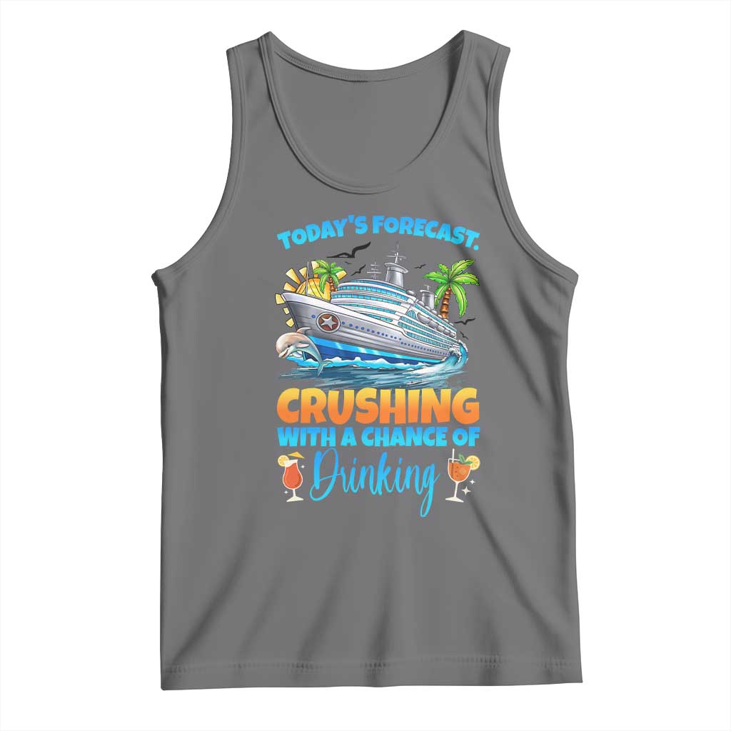Funny Cruise Vacation Trip Drinking Tank Top Today Is Forecast Cruising With A Chance Of Drinking - Wonder Print Shop