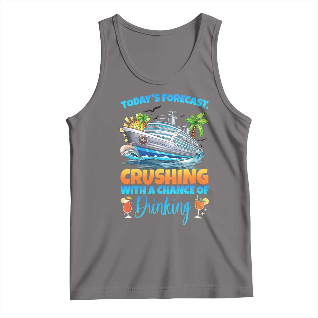 Funny Cruise Vacation Trip Drinking Tank Top Today Is Forecast Cruising With A Chance Of Drinking - Wonder Print Shop