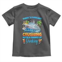 Funny Cruise Vacation Trip Drinking Toddler T Shirt Today Is Forecast Cruising With A Chance Of Drinking - Wonder Print Shop