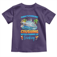Funny Cruise Vacation Trip Drinking Toddler T Shirt Today Is Forecast Cruising With A Chance Of Drinking - Wonder Print Shop