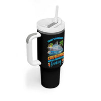 Funny Cruise Vacation Trip Drinking Tumbler With Handle Today Is Forecast Cruising With A Chance Of Drinking - Wonder Print Shop