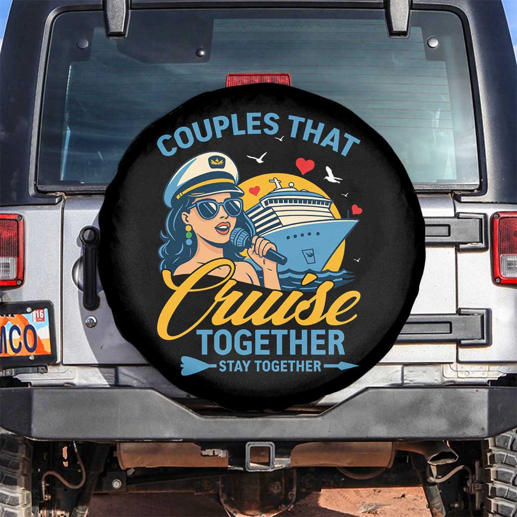 Couples That Cruise Together Stay Together Spare Tire Cover Funny Cruising Couples - Wonder Print Shop