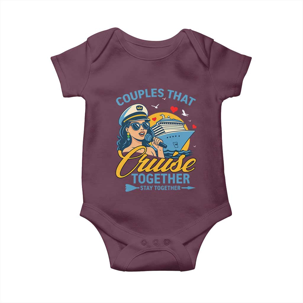 Couples That Cruise Together Stay Together Baby Onesie Funny Cruising Couples - Wonder Print Shop