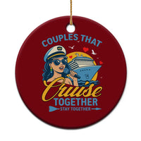 Couples That Cruise Together Stay Together Ceramic Ornament Funny Cruising Couples - Wonder Print Shop