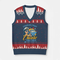 Couples That Cruise Together Stay Together V-Neck Knit Sweater Vest Funny Cruising Couples - Wonder Print Shop