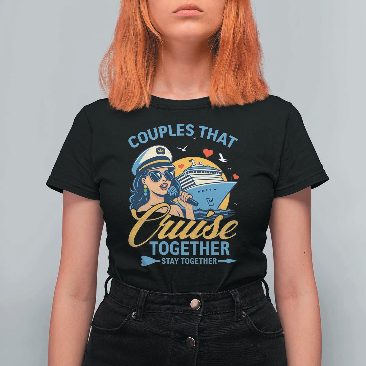 Couples That Cruise Together Stay Together T Shirt For Women Funny Cruising Couples - Wonder Print Shop