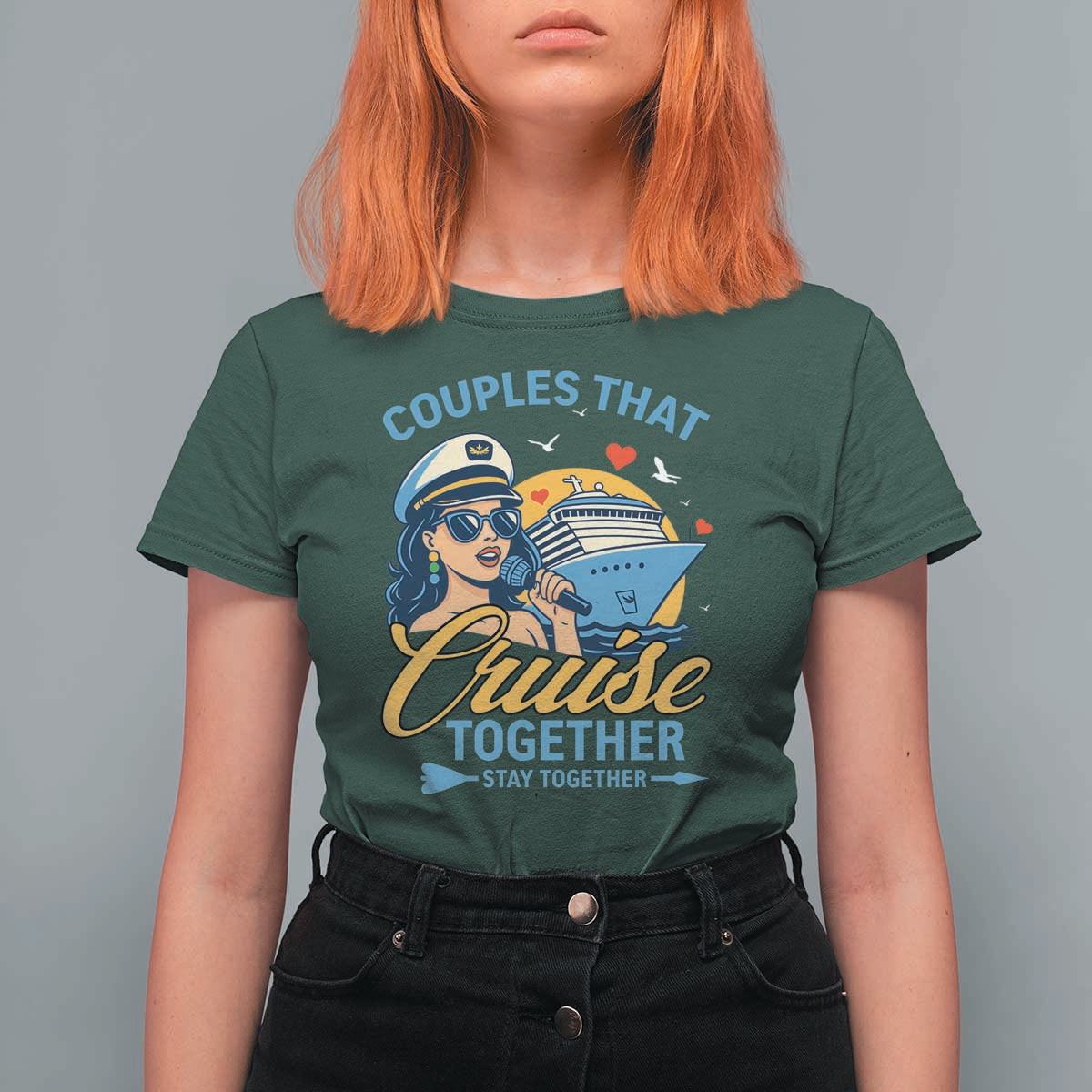 Couples That Cruise Together Stay Together T Shirt For Women Funny Cruising Couples - Wonder Print Shop