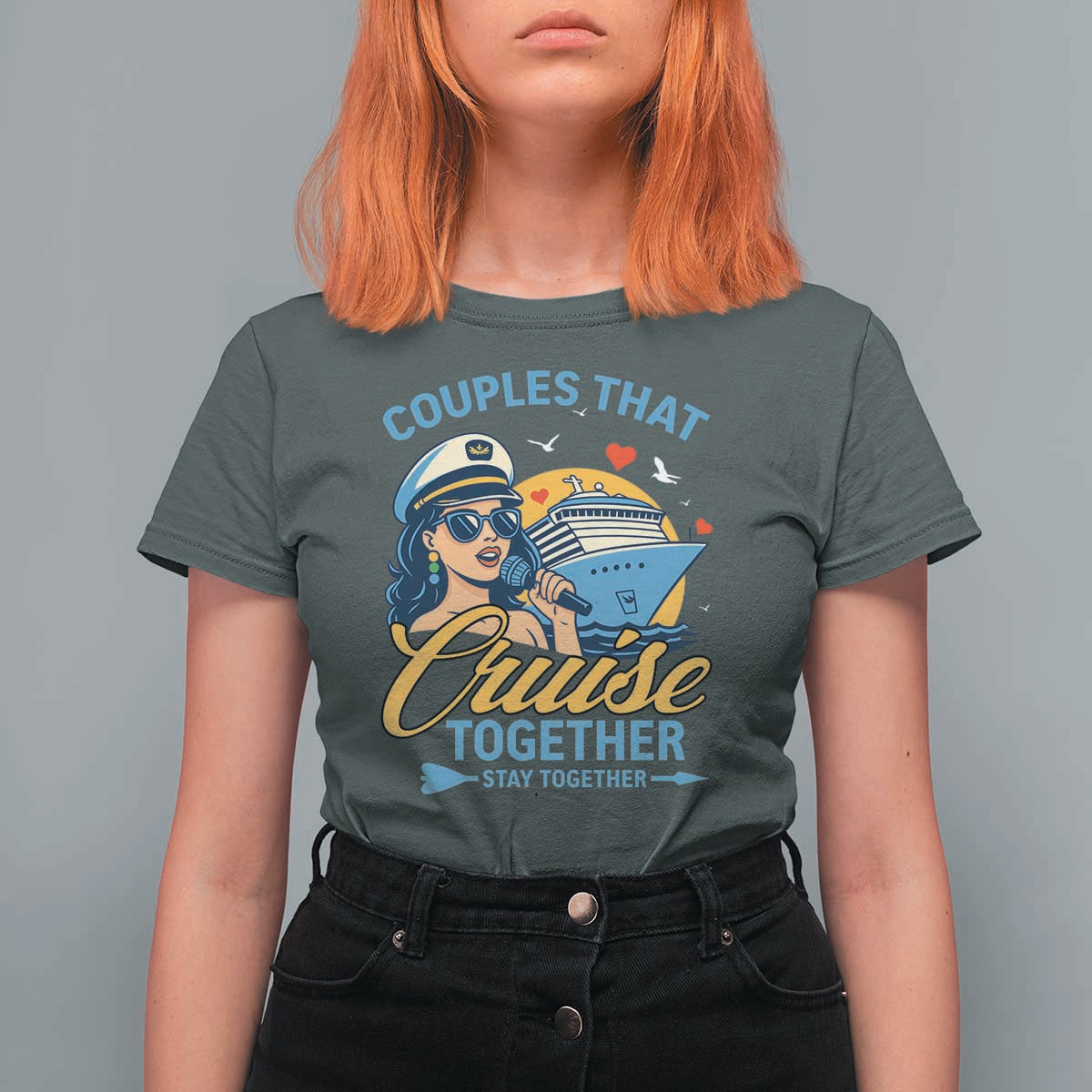 Couples That Cruise Together Stay Together T Shirt For Women Funny Cruising Couples - Wonder Print Shop