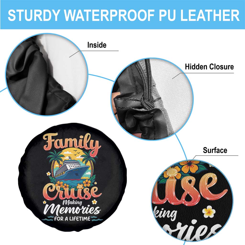 Family Cruise Making Memories For A Life Time Spare Tire Cover Funny Cruise Vacation Trip - Wonder Print Shop