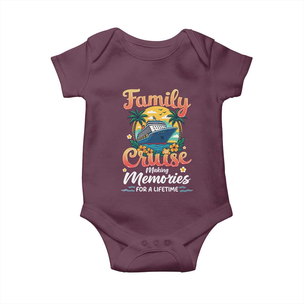 Family Cruise Making Memories For A Life Time Baby Onesie Funny Cruise Vacation Trip - Wonder Print Shop