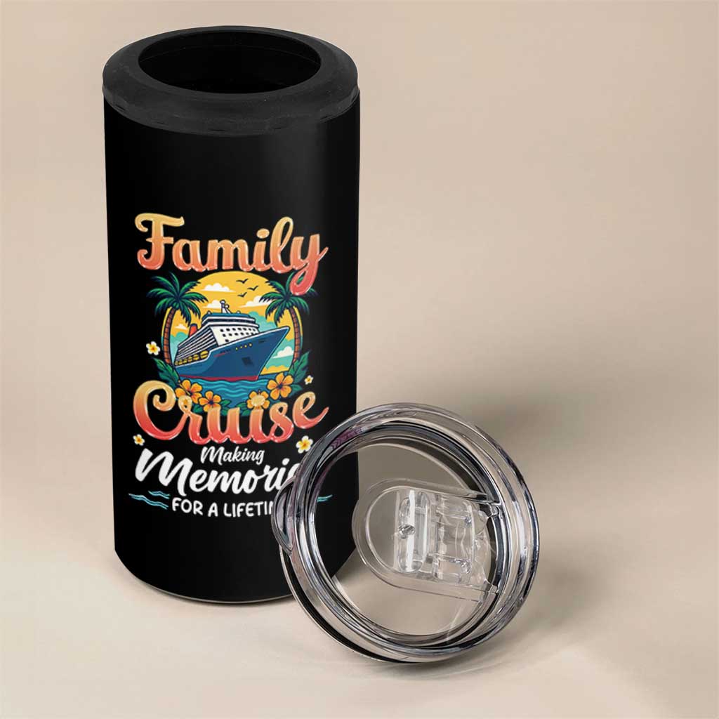 Family Cruise Making Memories For A Life Time 4 in 1 Can Cooler Tumbler Funny Cruise Vacation Trip - Wonder Print Shop