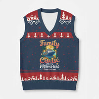 Family Cruise Making Memories For A Life Time V-Neck Knit Sweater Vest Funny Cruise Vacation Trip - Wonder Print Shop