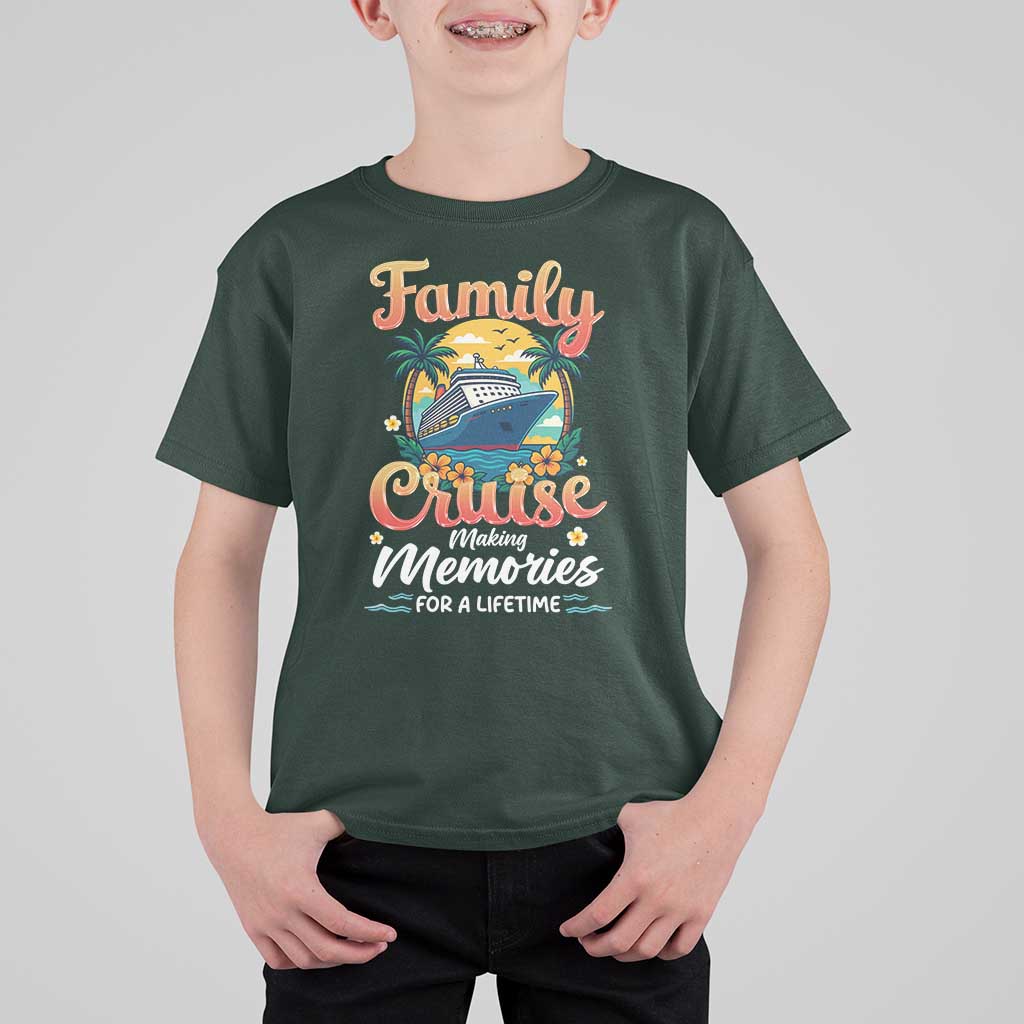 Family Cruise Making Memories For A Life Time T Shirt For Kid Funny Cruise Vacation Trip - Wonder Print Shop