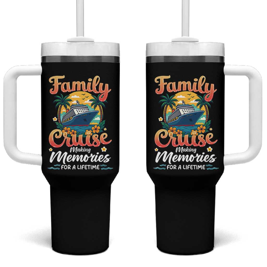 Family Cruise Making Memories For A Life Time Tumbler With Handle Funny Cruise Vacation Trip - Wonder Print Shop