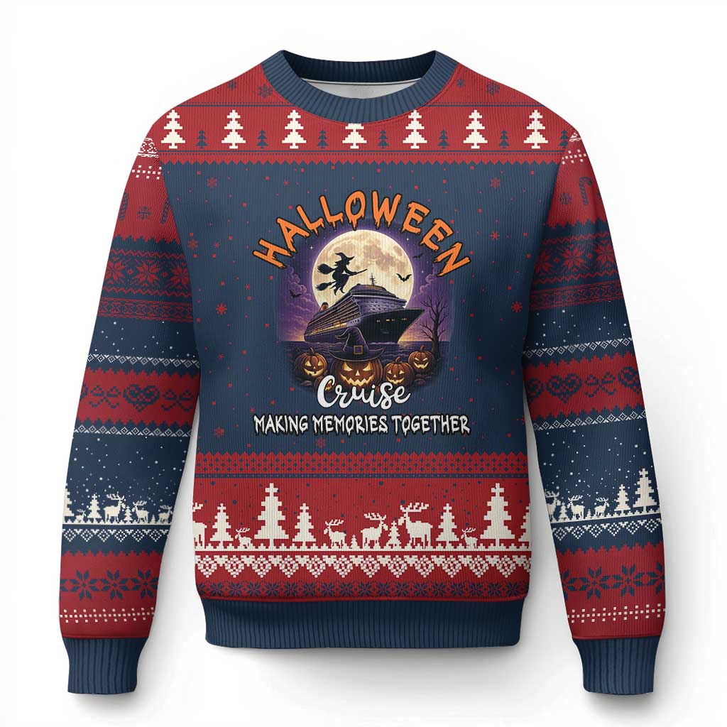 Funny Cruise Halloween Ugly Christmas Sweater Making Memories Together - Wonder Print Shop