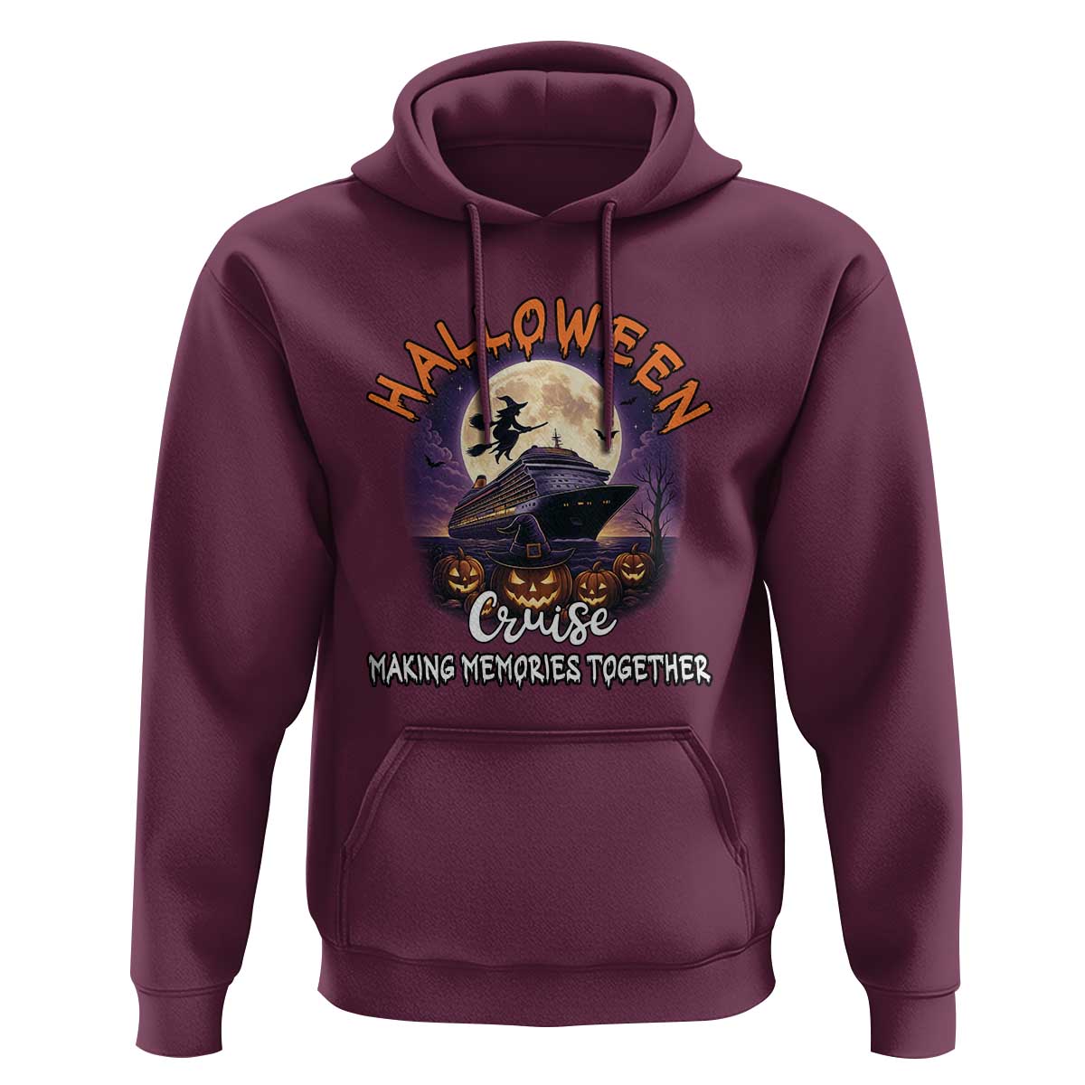Funny Cruise Halloween Hoodie Making Memories Together - Wonder Print Shop