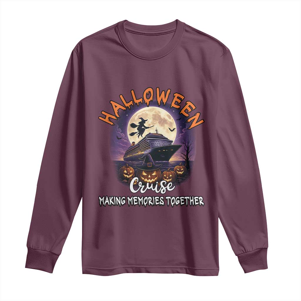 Funny Cruise Halloween Long Sleeve Shirt Making Memories Together - Wonder Print Shop