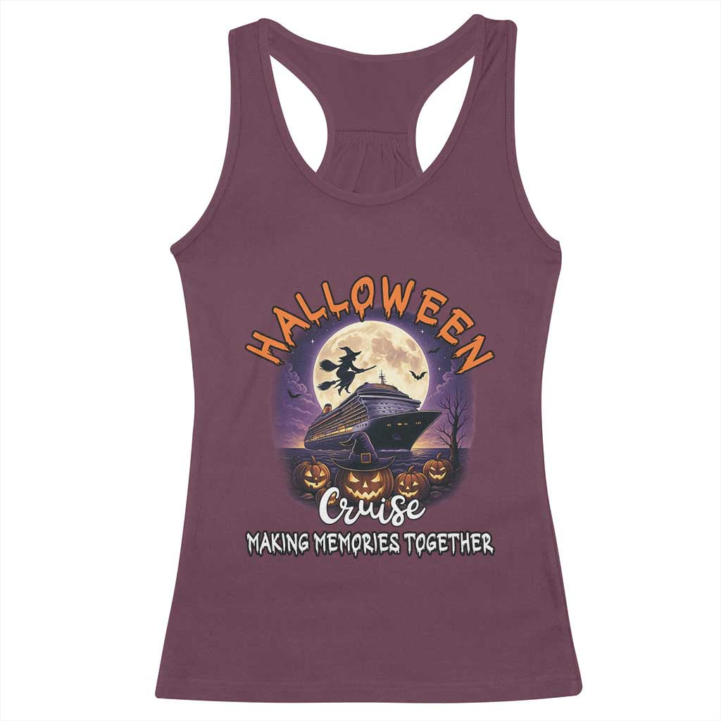 Funny Cruise Halloween Racerback Tank Top Making Memories Together - Wonder Print Shop