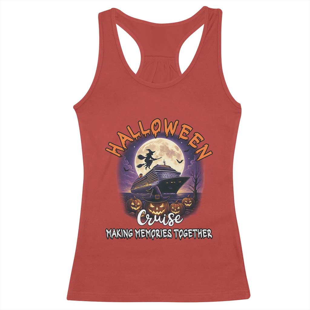 Funny Cruise Halloween Racerback Tank Top Making Memories Together - Wonder Print Shop