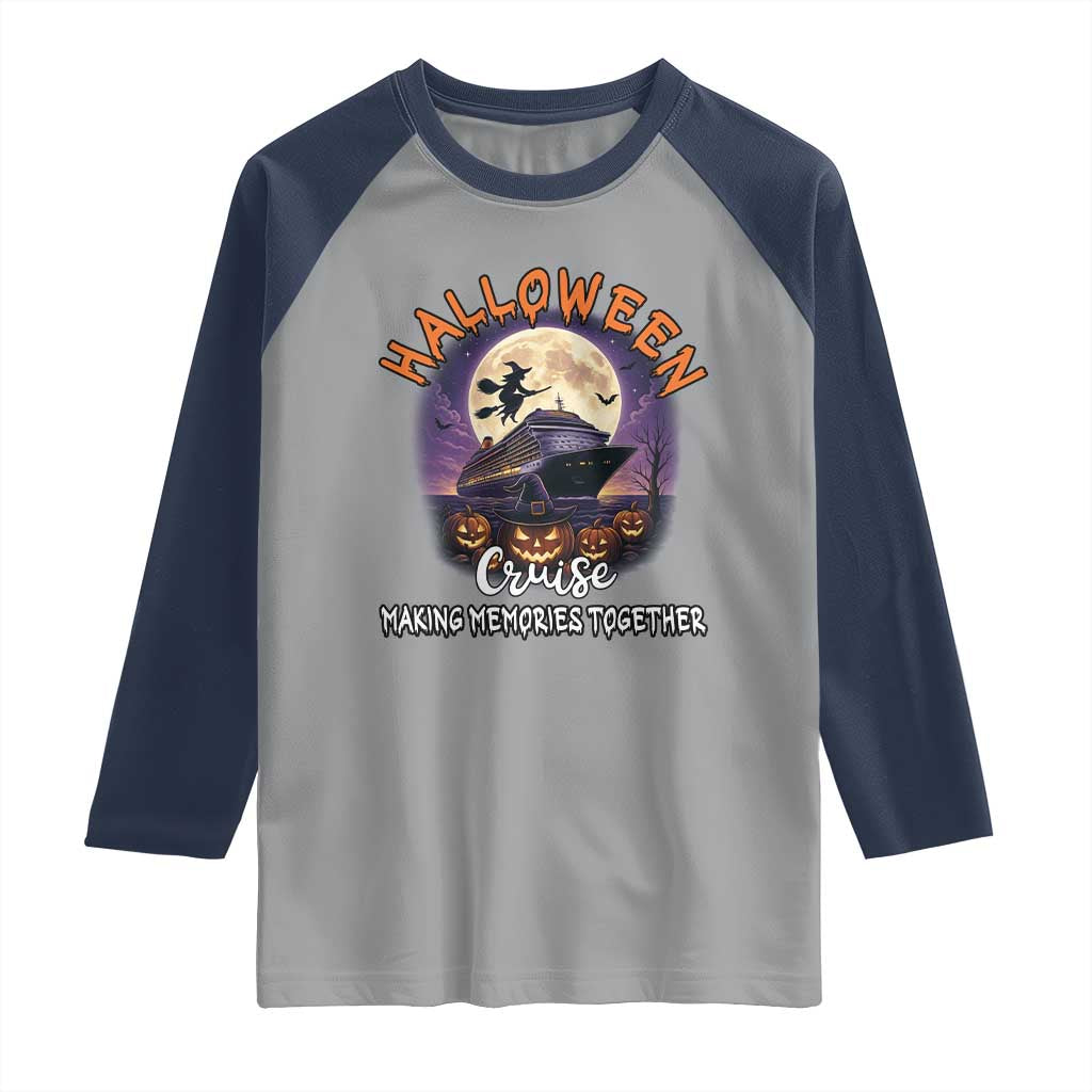 Funny Cruise Halloween Raglan Shirt Making Memories Together - Wonder Print Shop