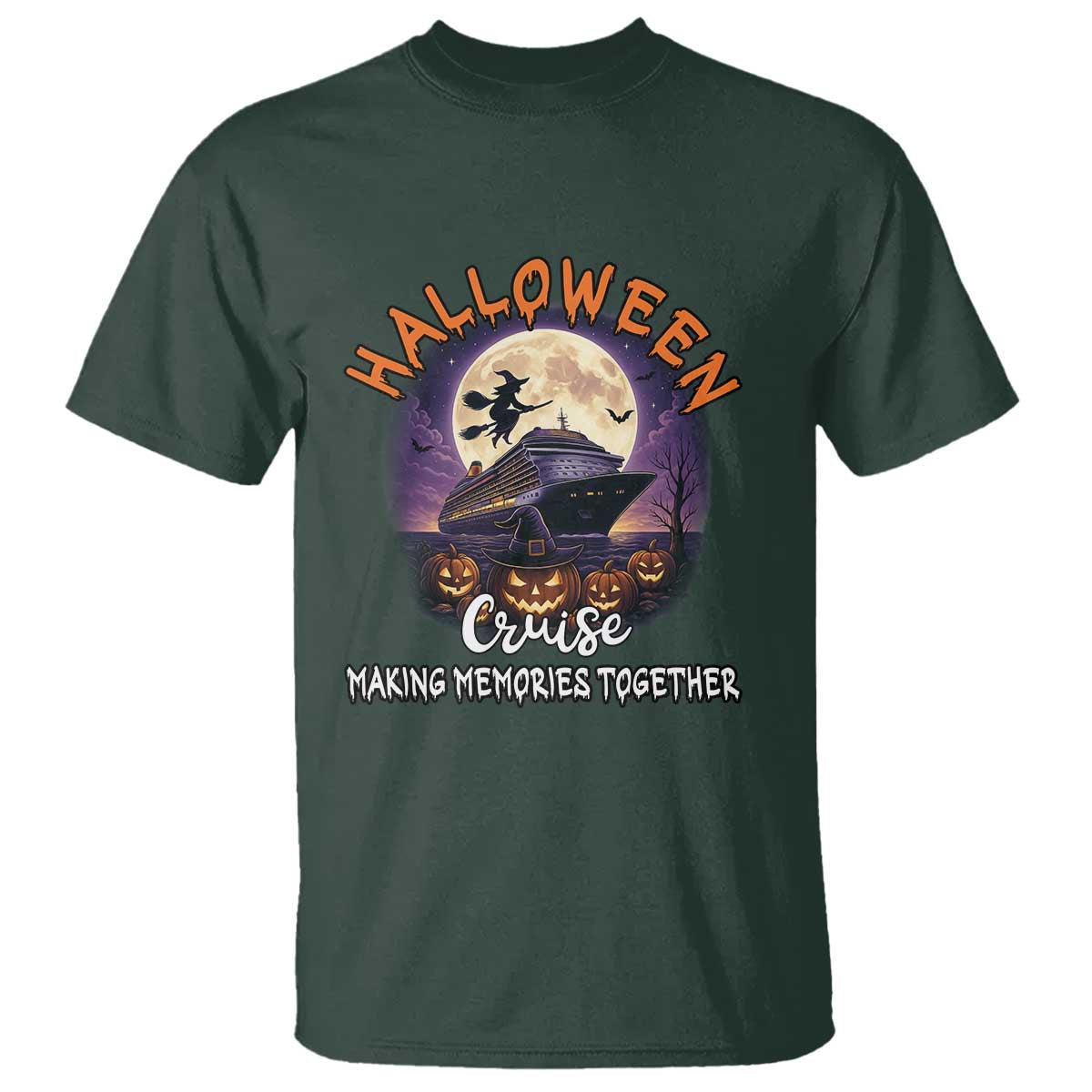 Funny Cruise Halloween T Shirt Making Memories Together - Wonder Print Shop