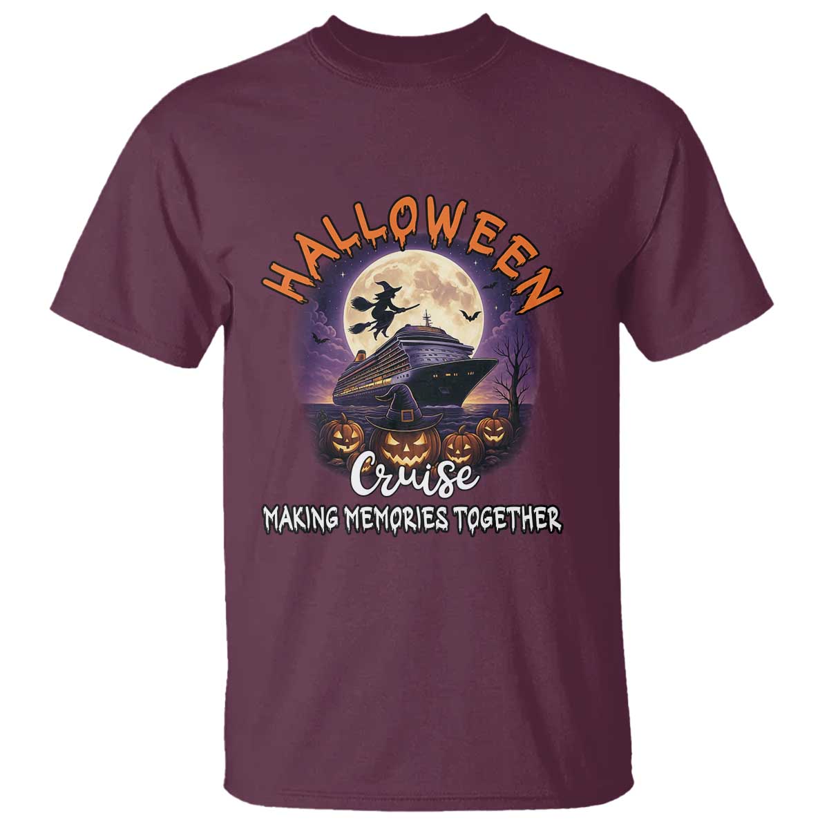 Funny Cruise Halloween T Shirt Making Memories Together - Wonder Print Shop