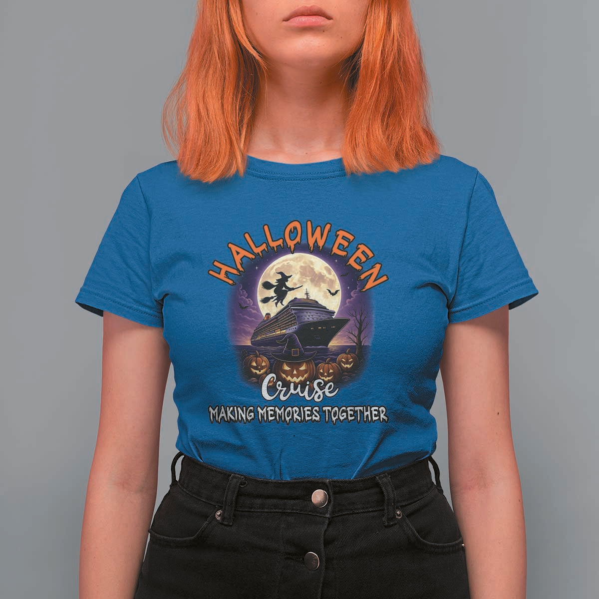 Funny Cruise Halloween T Shirt For Women Making Memories Together - Wonder Print Shop