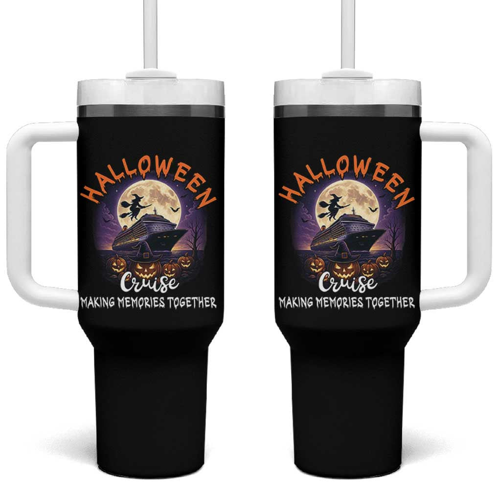 Funny Cruise Halloween Tumbler With Handle Making Memories Together - Wonder Print Shop