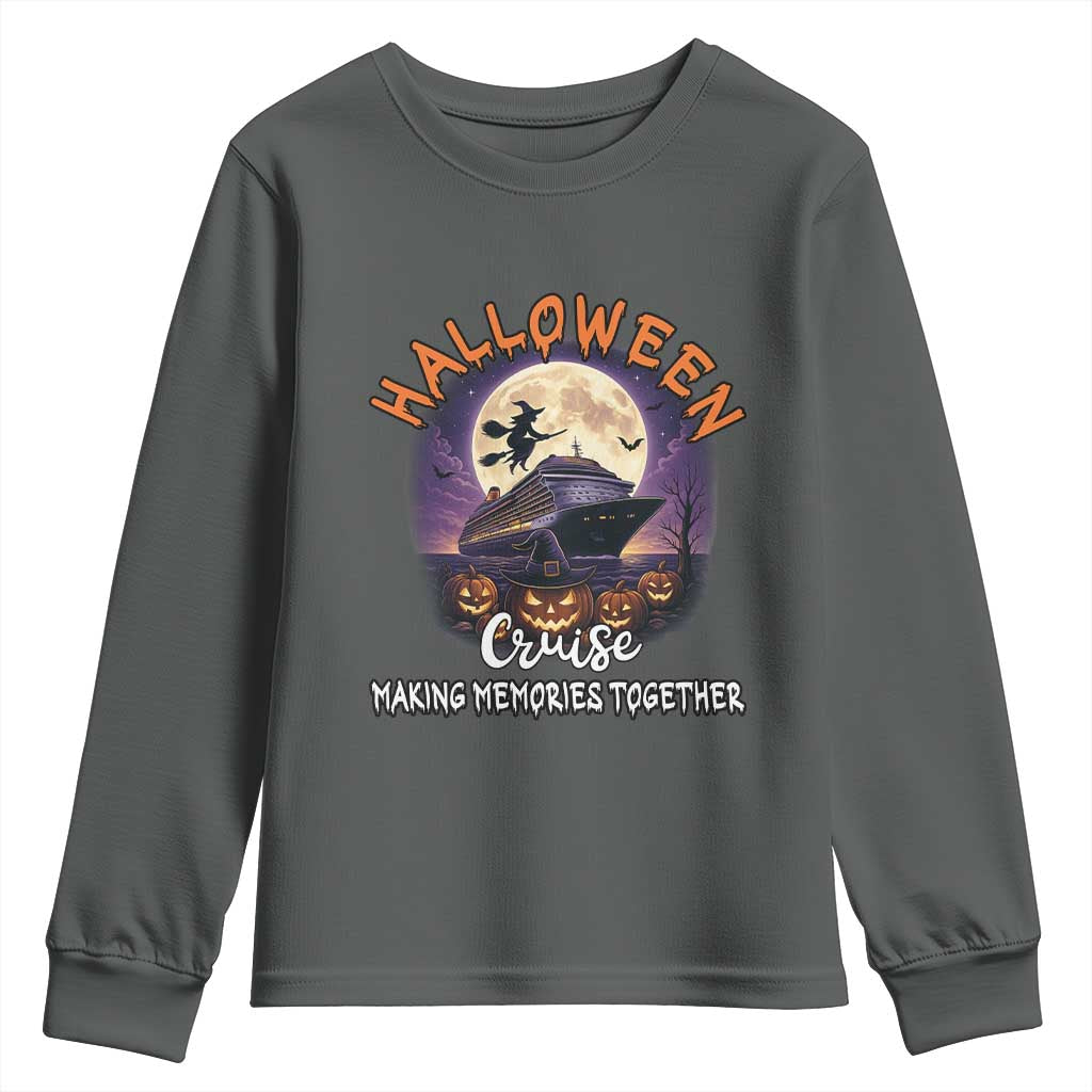Funny Cruise Halloween Youth Sweatshirt Making Memories Together - Wonder Print Shop