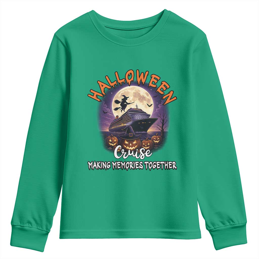 Funny Cruise Halloween Youth Sweatshirt Making Memories Together - Wonder Print Shop