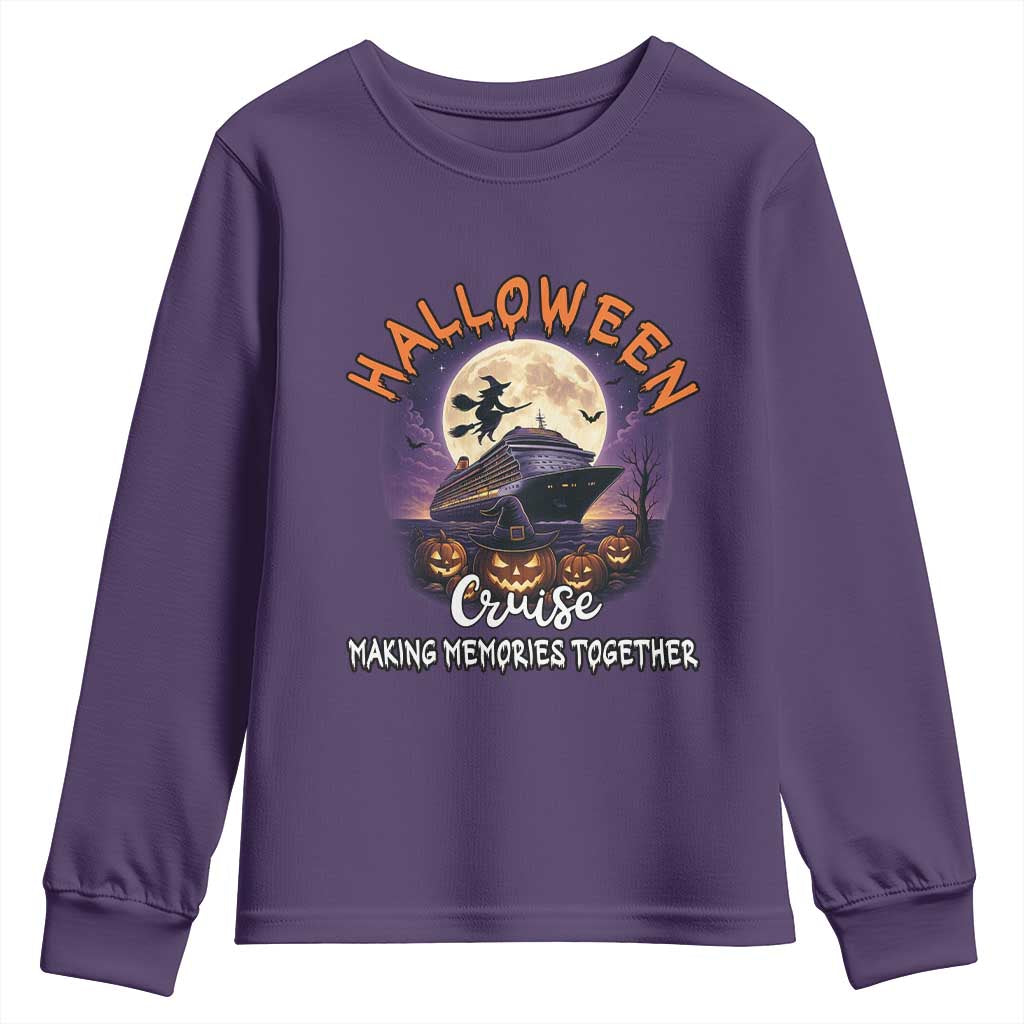 Funny Cruise Halloween Youth Sweatshirt Making Memories Together - Wonder Print Shop