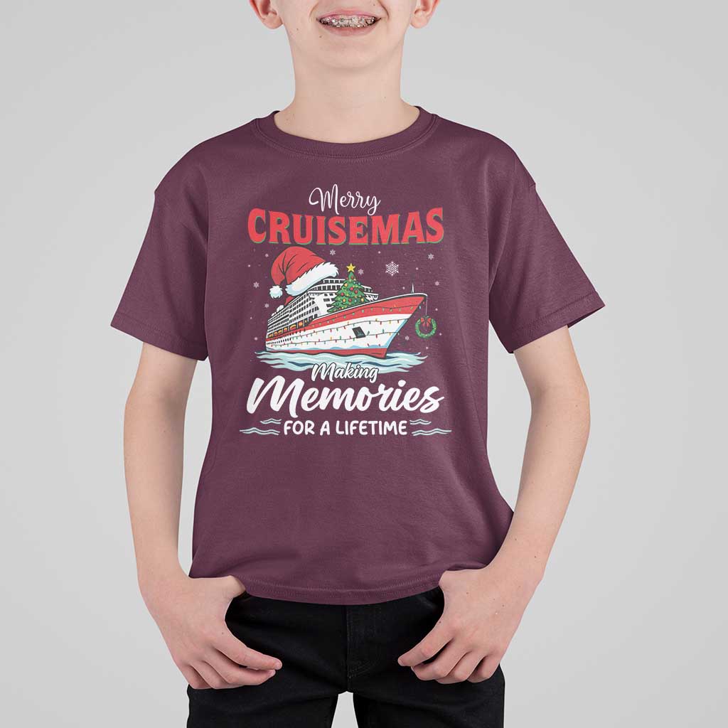 Christmas Cruise T Shirt For Kid Merry Cruisemas Making Memories For A Life Time - Wonder Print Shop