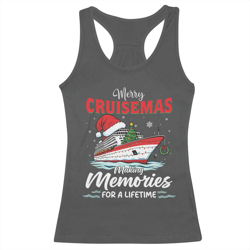 Christmas Cruise Racerback Tank Top Merry Cruisemas Making Memories For A Life Time - Wonder Print Shop