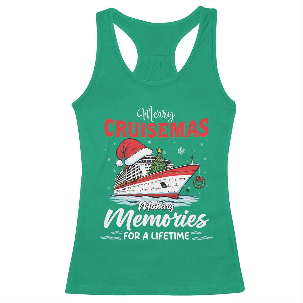 Christmas Cruise Racerback Tank Top Merry Cruisemas Making Memories For A Life Time - Wonder Print Shop
