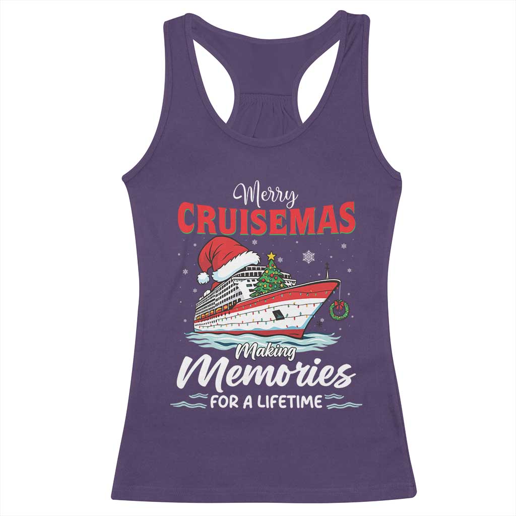 Christmas Cruise Racerback Tank Top Merry Cruisemas Making Memories For A Life Time - Wonder Print Shop