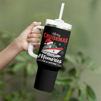 Christmas Cruise Tumbler With Handle Merry Cruisemas Making Memories For A Life Time - Wonder Print Shop