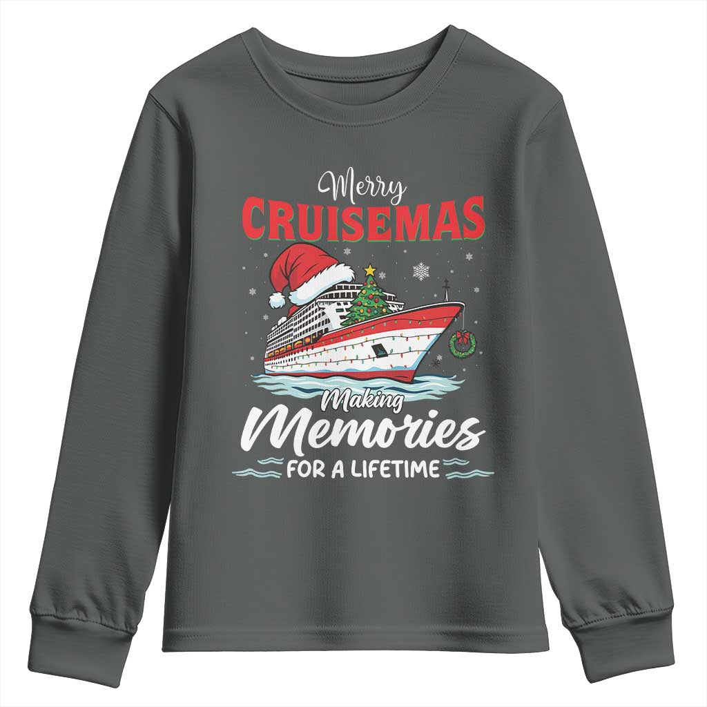 Christmas Cruise Youth Sweatshirt Merry Cruisemas Making Memories For A Life Time - Wonder Print Shop