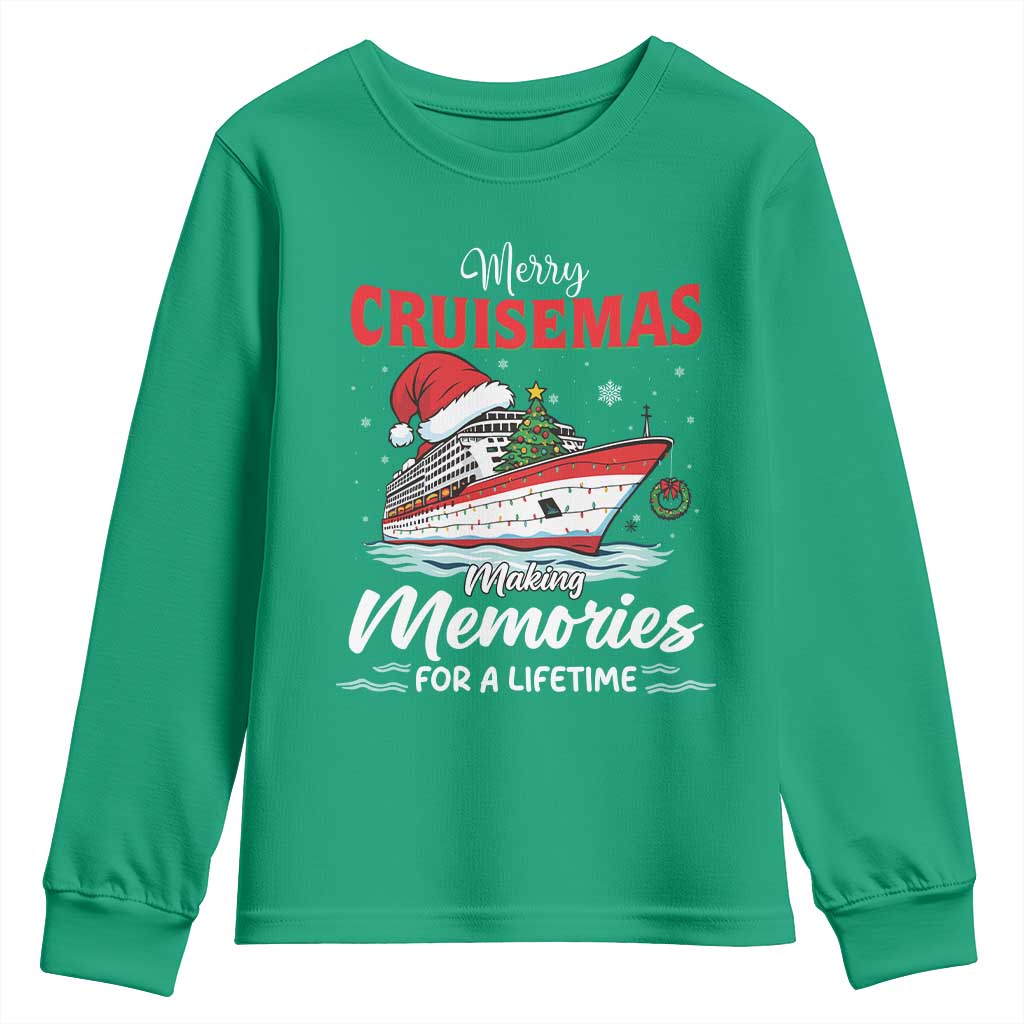 Christmas Cruise Youth Sweatshirt Merry Cruisemas Making Memories For A Life Time - Wonder Print Shop