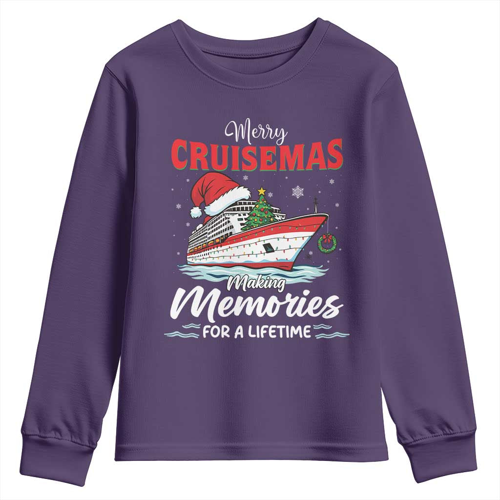 Christmas Cruise Youth Sweatshirt Merry Cruisemas Making Memories For A Life Time - Wonder Print Shop