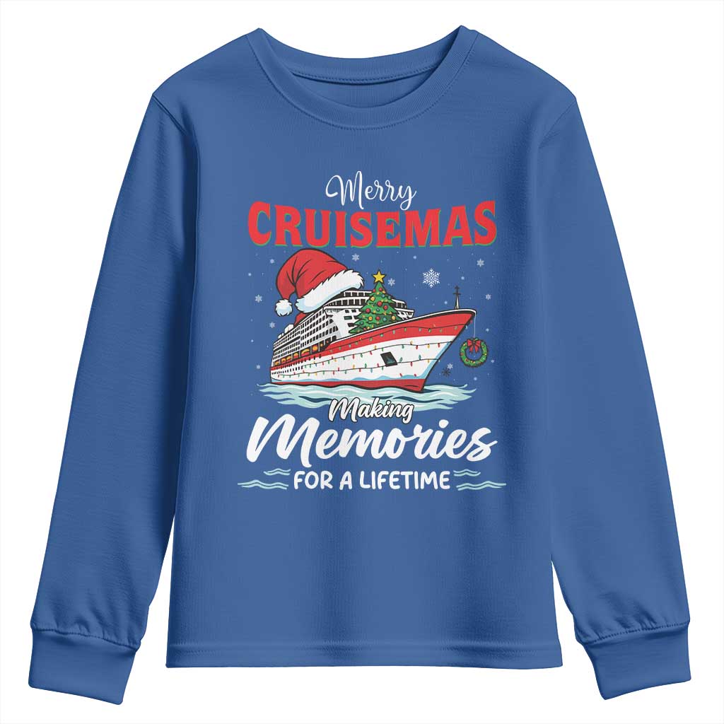 Christmas Cruise Youth Sweatshirt Merry Cruisemas Making Memories For A Life Time - Wonder Print Shop