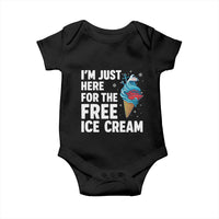 Funny Cruise Baby Onesie I Am Just Here For The Free Ice Cream - Wonder Print Shop