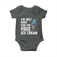 Funny Cruise Baby Onesie I Am Just Here For The Free Ice Cream - Wonder Print Shop
