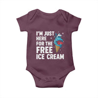 Funny Cruise Baby Onesie I Am Just Here For The Free Ice Cream - Wonder Print Shop