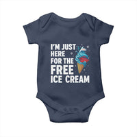 Funny Cruise Baby Onesie I Am Just Here For The Free Ice Cream - Wonder Print Shop