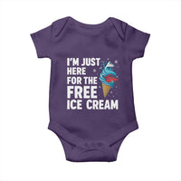 Funny Cruise Baby Onesie I Am Just Here For The Free Ice Cream - Wonder Print Shop