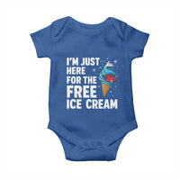 Funny Cruise Baby Onesie I Am Just Here For The Free Ice Cream - Wonder Print Shop