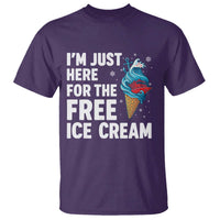 Funny Cruise T Shirt I Am Just Here For The Free Ice Cream - Wonder Print Shop